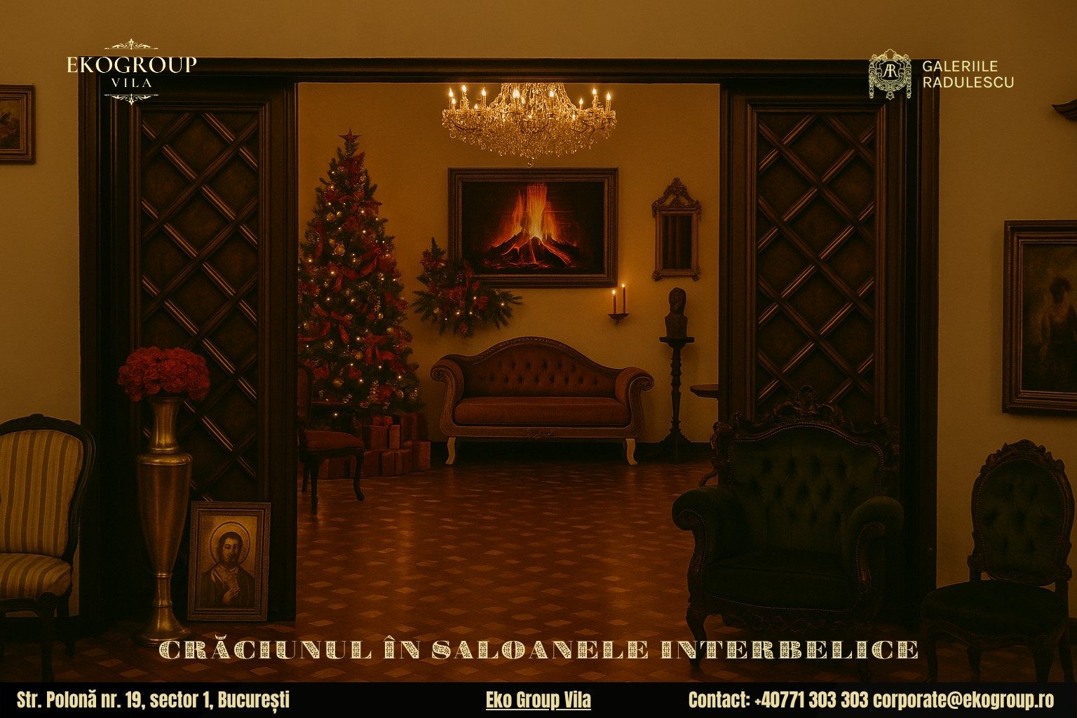 Decorațiuni de Crăciun cu farmecul anilor ’30 – o experiență desăvârșită la Eko Group Vila