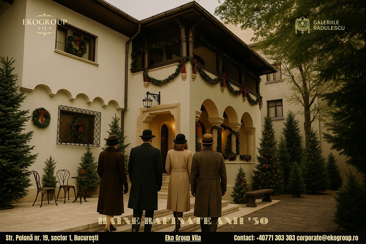 Haine de Crăciun din epoca interbelică readuse în lumina reflectoarelor prin expoziția de la Eko Group Vila