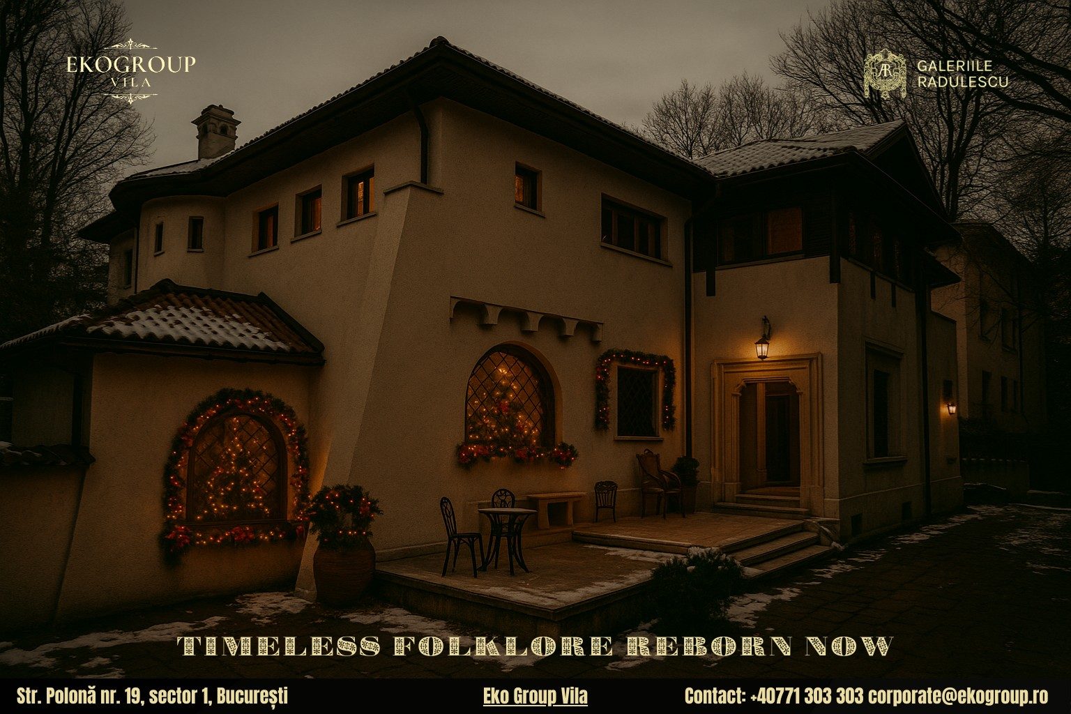 Legende de Crăciun readuse la viață într-o vilă istorică: Crăciunul anilor ’30 la Eko Group Vila