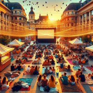 film în aer liber București